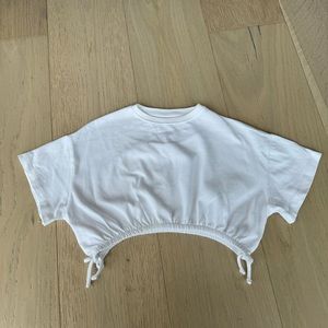 Pristine 🌟 Zara Girls 100% Cotton Crop Top T-Shirt Size 6 y/o